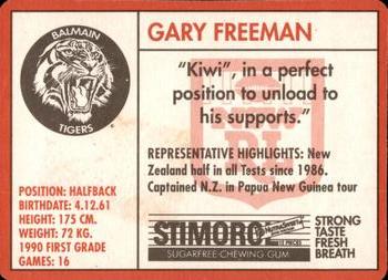 1991 Stimorol NRL #47 Gary Freeman Back